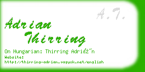 adrian thirring business card